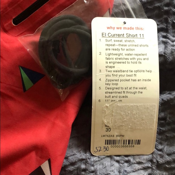 Size 30 Lululemon board/swim shirts